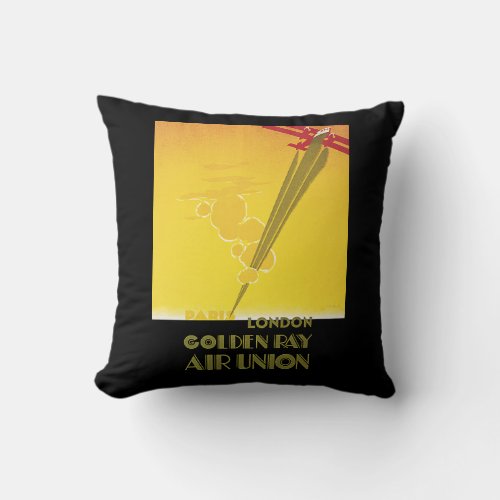 Golden Ray  Air Union Throw Pillow