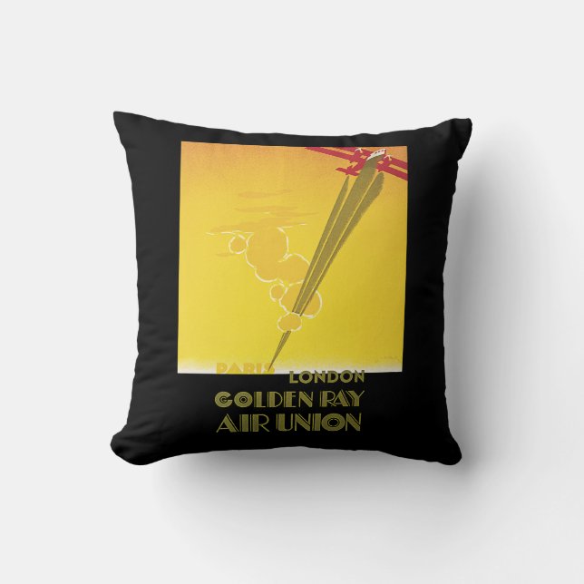 Golden Ray ~ Air Union Throw Pillow (Front)