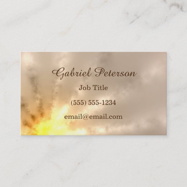 Golden Ray of Light Business Card (Front)