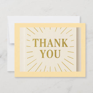 Golden Rays Thank You Card – Elegant Greetings