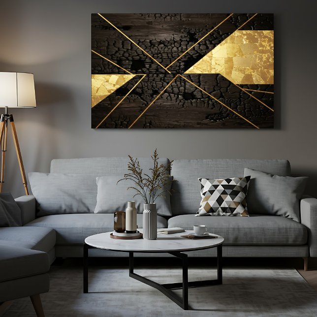 Golden Rebirth: Elegant Art from Chaos Canvas Print (Creator Uploaded)