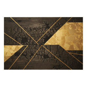 Golden Rebirth: Elegant Art from Chaos Wood Art