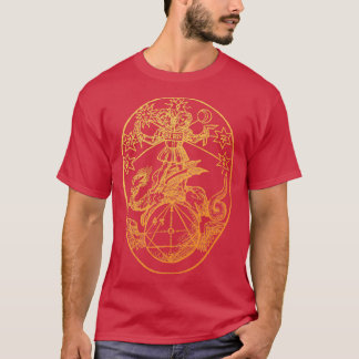 Golden Rebis Vintage Alchemy Illustration T-Shirt