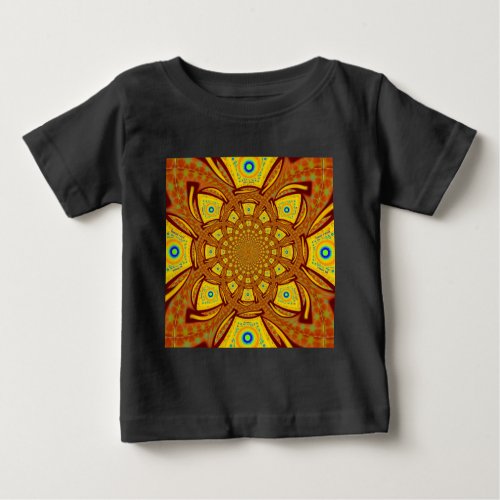 Golden Red African Asian traditional colors Baby T_Shirt