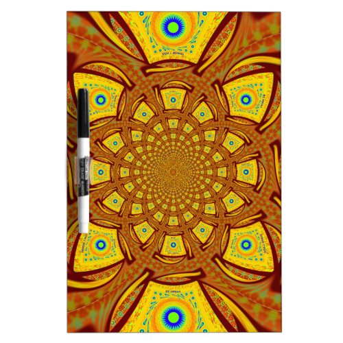 Golden Red African Asian traditional colors Dry_Erase Board