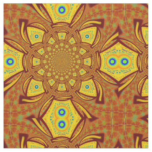 Golden red African Asian traditional colors fabric