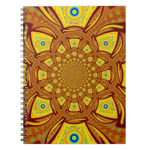 Golden Red African Asian traditional colors Notebook