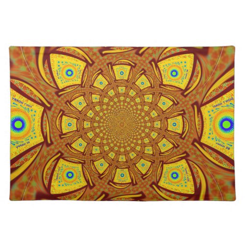 Golden Red African Asian traditional colors Placemat