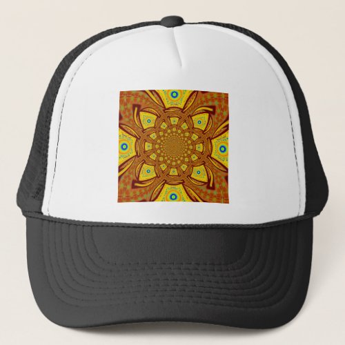 Golden Red African Asian traditional colors Trucker Hat