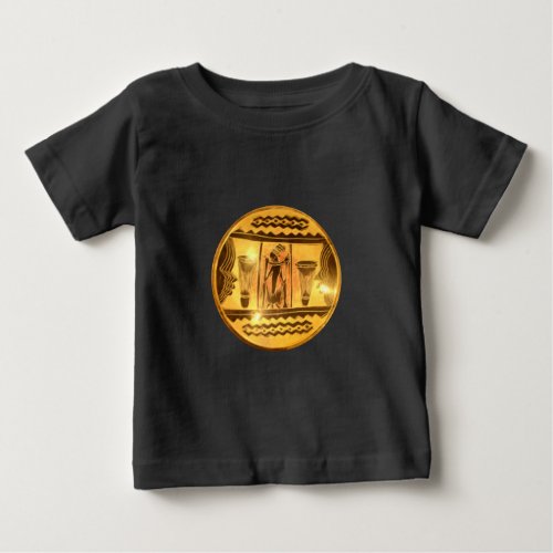 Golden Red African Drummers Baby T_Shirt