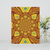Golden Red African Mandala traditional colors Art (Standing Front)