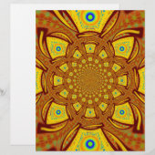 Golden Red African Mandala traditional colors Art (Front/Back)