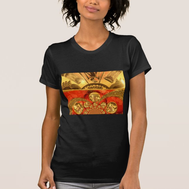 Golden red African traditional art T-Shirt (Front)