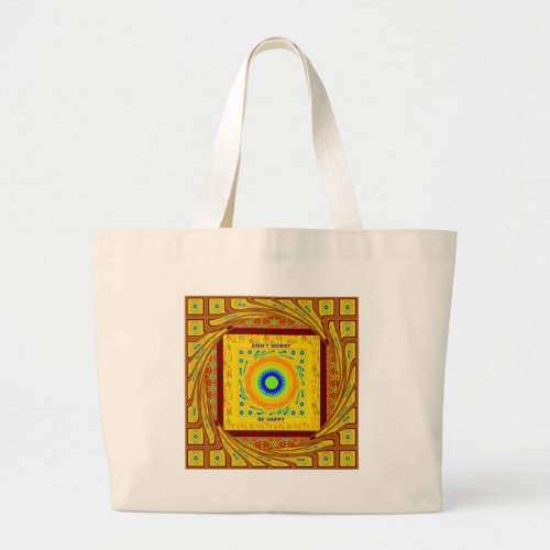 Golden Red African Traditional Color Large Tote Bag