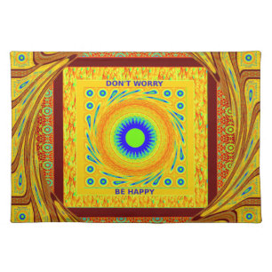 Golden Red African Traditional Color Placemat