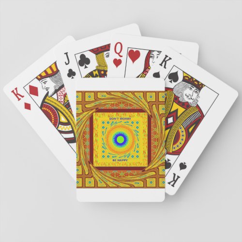 Golden Red African Traditional Color Playing Cards