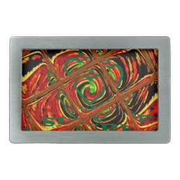 Golden red African Traditional Color.png Belt Buckle