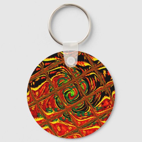 Golden red African Traditional Colorpng Keychain