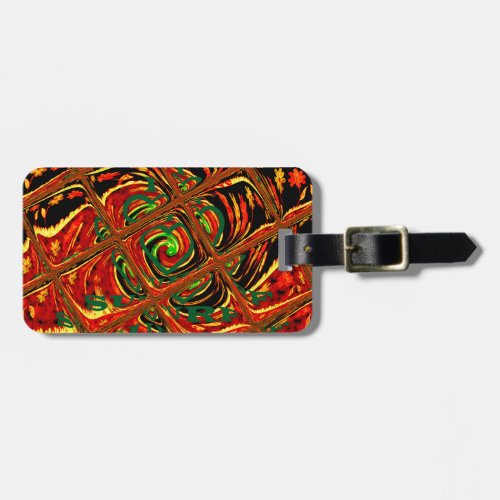 Golden red African Traditional Colorpng Luggage Tag