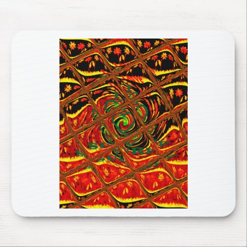Golden red African Traditional Colorpng Mouse Pad