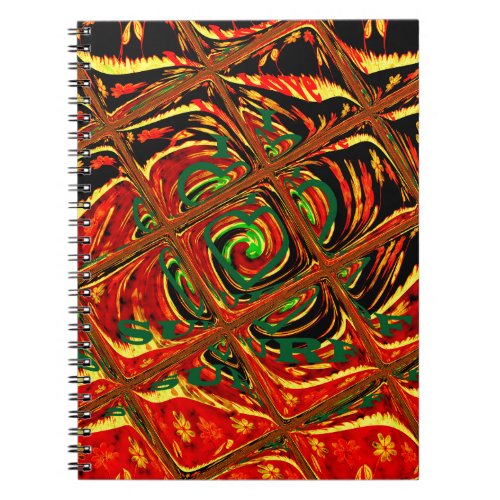 Golden red African Traditional Colorpng Notebook