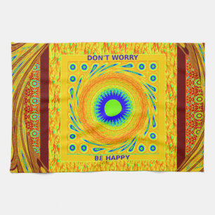 Golden Red African Traditional Color Towel