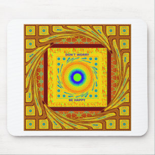 Golden Red African Traditional Color Vector Design Mouse Pad