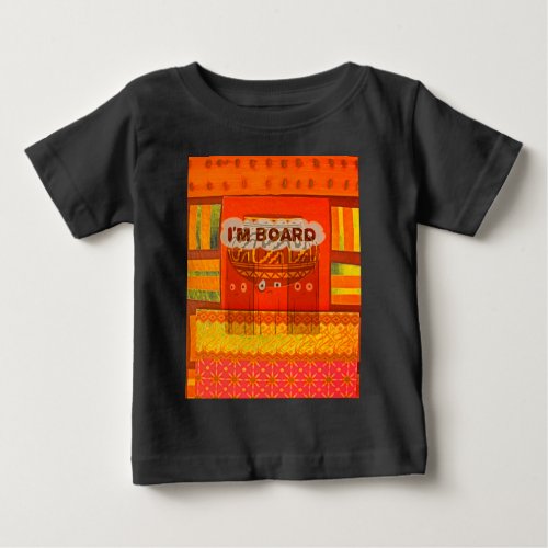 Golden Red African Traditional Colors Funny Am bor Baby T_Shirt