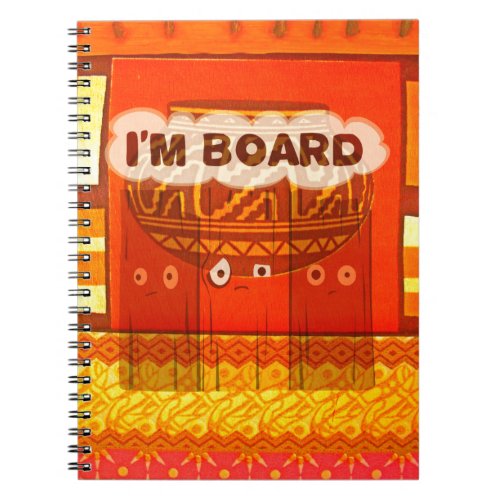 Golden Red African Traditional Colors Funny Am bor Notebook