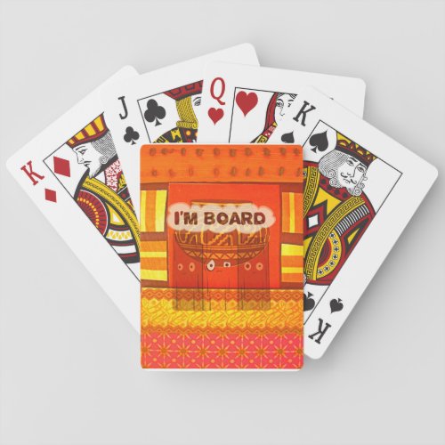Golden Red African Traditional Colors Funny Am bor Playing Cards