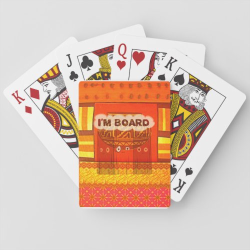 Golden Red African Traditional Colors Funny Am bor Poker Cards