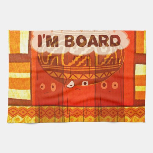 Golden Red African Traditional Colors Funny Am bor Towel