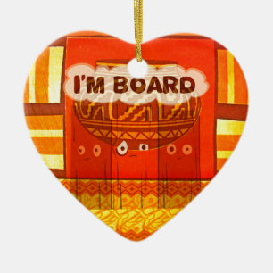 Golden Red African Traditional Colors Funny "I'm B Ceramic Ornament