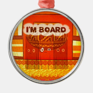 Golden Red African Traditional Colors Funny "I'm B Metal Ornament
