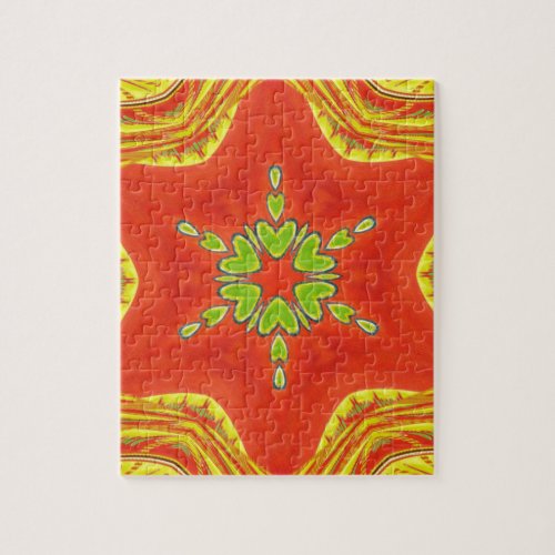 Golden red African Traditional colors Jigsaw Puzzle