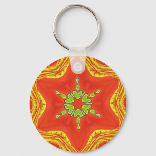 Golden red African Traditional colors Keychain