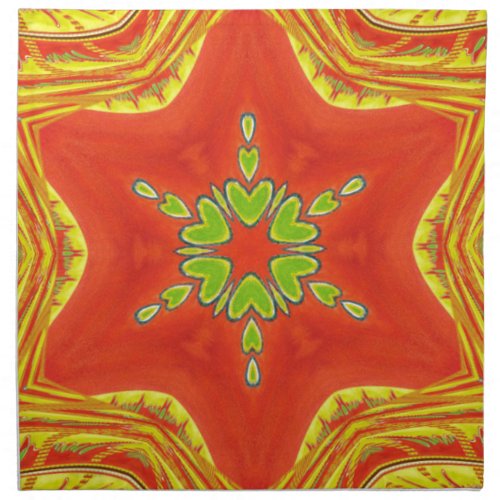 Golden red African Traditional colors Napkin