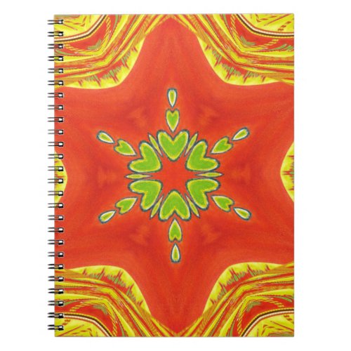 Golden red African Traditional colors Notebook