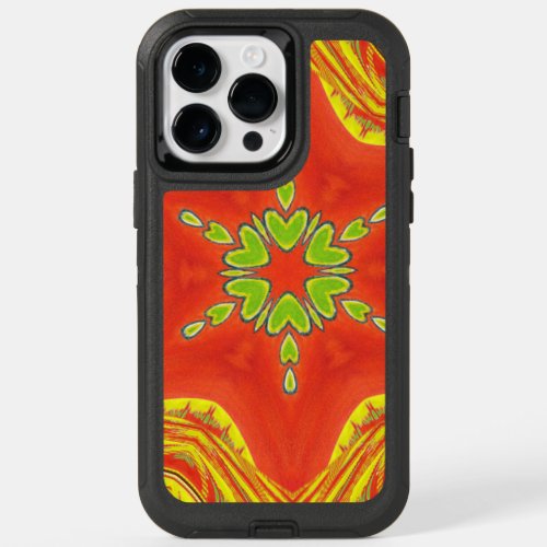 Golden red African Traditional colors  OtterBox iPhone 14 Pro Max Case