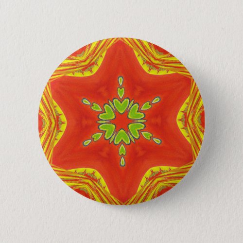 Golden red African Traditional colors Pinback Button
