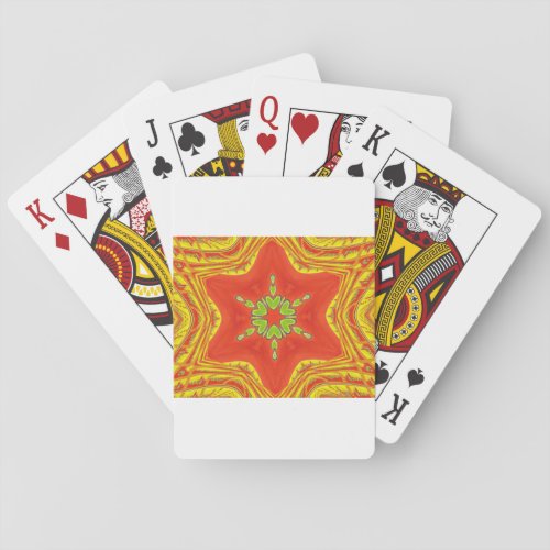 Golden red African Traditional colors Poker Cards