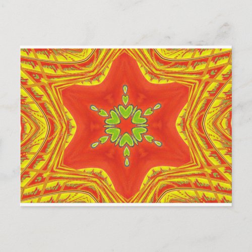 Golden red African Traditional colors Postcard