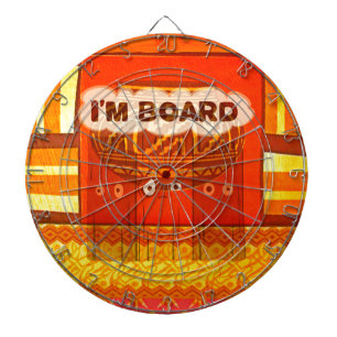 Golden Red African Traditional Colors Print Dart Board