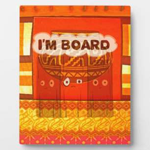 Golden Red African Traditional Colors Print Plaque