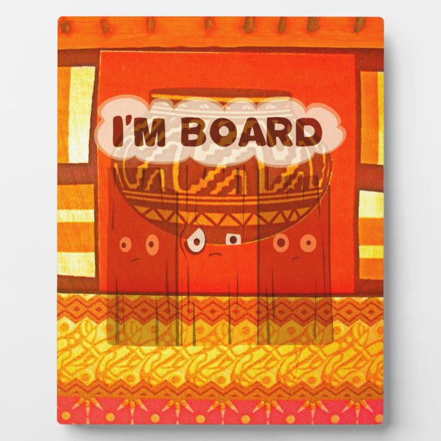 Golden Red African Traditional Colors Print Plaque (Front)