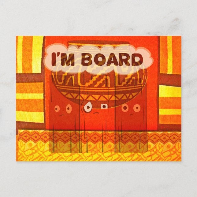 Golden Red African Traditional Colors Print Postcard (Front)