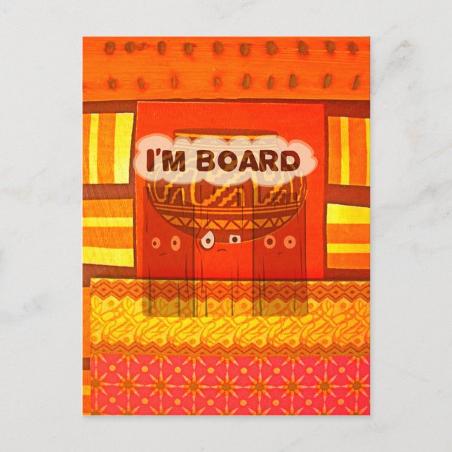 Golden Red African Traditional Colors Print Postcard (Front)