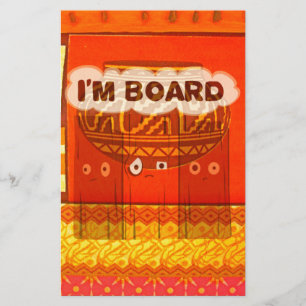 Golden Red African Traditional Colors Print Stationery