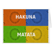 Golden Red Blue Green Hakuna Matata (Front Horizontal)