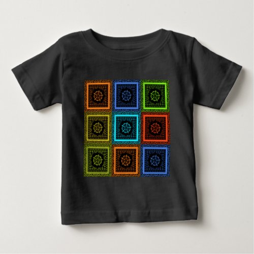Golden Red blue Green Masai Traditional colors Baby T_Shirt